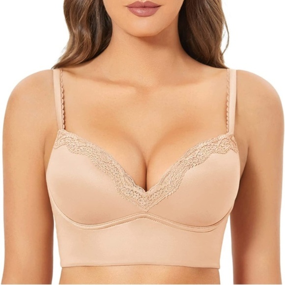 Other - 🆕 Push Up Bra Wireless Padded No Underwire Bralettes Lace Plunge Bras